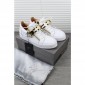 Replica High Quality Giuseppe Zanotti Owen low-top sneakers in white and gold details