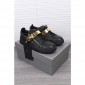 Replica High Quality Giuseppe Zanotti Coby black and gold detail low-top sneakers