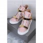 Replica High Quality Giuseppe Zanotti Pink Croc-Embossed Leather Ringo Sneakers