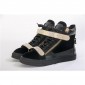 Replica High Quality Giuseppe Zanotti black velvet and masonry high-top sneakers