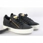 Replica High Quality Giuseppe Zanotti black patent leather double-zip Frank low-top sneakers