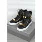 Replica High Quality Giuseppe Zanotti Croc-Embossed Wedge Zip Black Sneaker