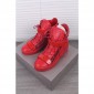 Replica High Quality Giuseppe Zanotti Men Smooth Leather High Top Red Sneaker