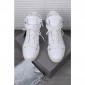 Replica High Quality Giuseppe Zanotti White Plated Strap Double Zip Sneakers