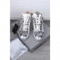 Replica High Quality Giuseppe Zanotti Mirror Metallic Silver Zip Sneakers