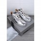 Replica High Quality Giuseppe Zanotti Mirror Metallic Silver Zip Sneakers