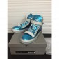 Replica High Quality Giuseppe Zanotti blue leather and silver detail high-top sneakers