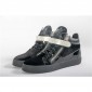 Replica High Quality Giuseppe Zanotti Darryl Black Velvet Mid-Top Sneaker With Crystals