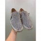 Replica High Quality Giuseppe Zanotti Embellished Low-Rise Suede Sneakers Sliver