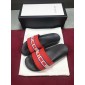 Replica High Quality Gucci Stripe Rubber Slide Sandal(Red) OF_079C25B4C42B