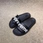 Replica High Quality Louis Vuitton x Supreme Black slides OF_A7D8ADE0D6B3