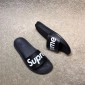 Replica High Quality Louis Vuitton x Supreme Black slides OF_A7D8ADE0D6B3