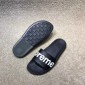 Replica High Quality Louis Vuitton x Supreme Black slides OF_A7D8ADE0D6B3