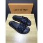 Replica High Quality Louis Vuitton Palm Slippers in Balck OF_86736F48C709