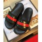 Replica High Quality Gucci Web slide sandal(black) OF_F83D54992F8A