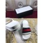 Replica High Quality Gucci Web slide sandal(white) OF_E322768A8F79