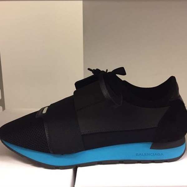 High Quality Balenciaga Race Runners Black Blue