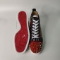 Replica High Quality Christian Louboutin Flat Red Suede Golden Spikes High Top Sneakers