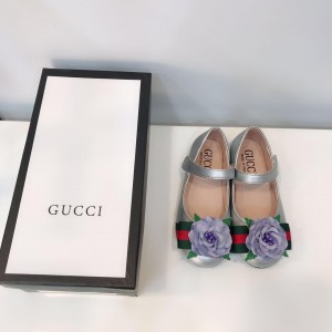 Gucci Children's patent leather Perfect Quality ballet flat with Gucci stripe BS01061