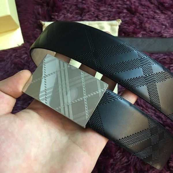 Silver-Burberry buckle belt ASS02030