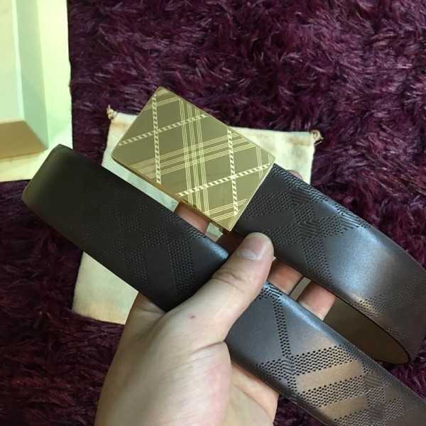 Gold-Burberry buckle belt ASS02031