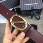 Replica Oval Ermenegildo Golden buckle belt ASS02044