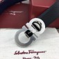 Replica Black Silver Ferragamo buckle belt ASS02075