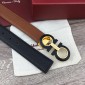 Replica Black Ferragamo Golden buckle belt ASS02076