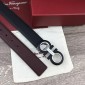 Replica Black Silver Ferragamo buckle belt ASS02078