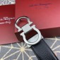 Replica Silver Ferragamo buckle belt ASS02080