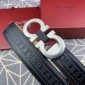 Replica Silver Ferragamo buckle belt ASS02085