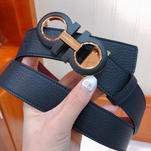 Black Golden Ferragamo belt ASS02105