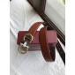 Replica Brown Ferragamo Gold silver buckle belt ASS02120