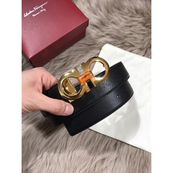 Dark Gold Ferragamo belt ASS02133