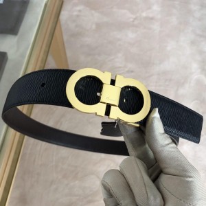 Shiny Gold Ferragamo belt ASS02134