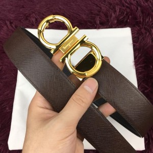 Dark Brown Ferragamo buckle belt ASS02136