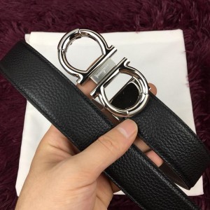 Black Silver Ferragamo belt ASS02137