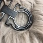 Replica Black Ferragamo silver buckle belt ASS02152