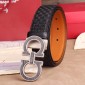 Replica Grey Silver Ferragamo buckle belt ASS02153