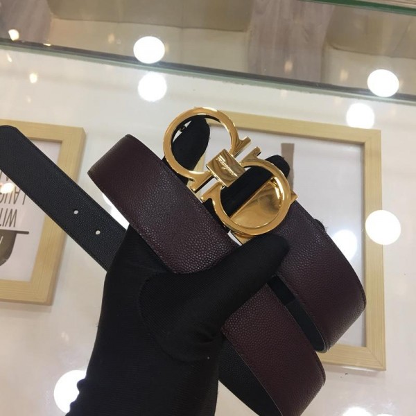 Golden Ferragamo buckle belt ASS02166