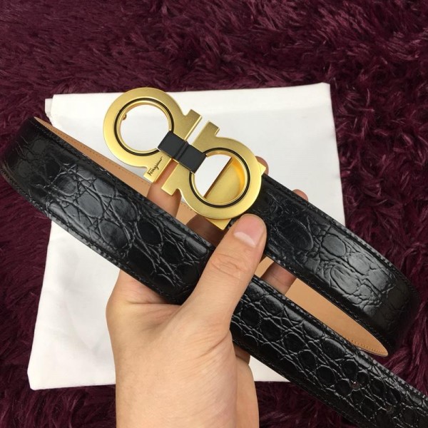 Golden Buckle Ferragamo buckle belt ASS02175