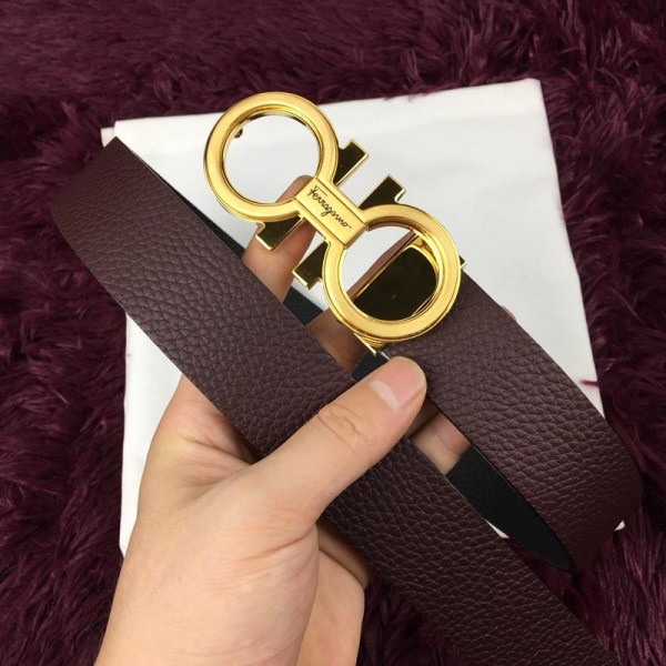 Shiny Gold Ferragamo belt ASS02184