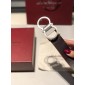 Replica Ferragamo black leather silver belt ASS02190