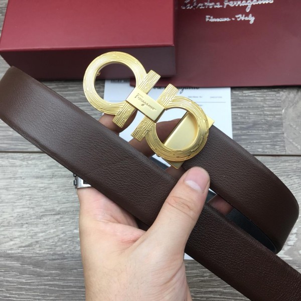 Ferragamo Gold buckle belt ASS02193