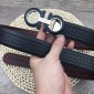 Replica Black Ferragamo Silver belt ASS02198