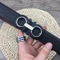 Replica Black Ferragamo Silver belt ASS02198