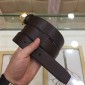 Replica Ferragamo black leather Gold buckle belt ASS02212