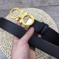 Replica Black leather Gold Ferragamo buckle belt ASS02224