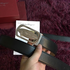 Silver Rectangular buckle Ferragamo belt ASS02225