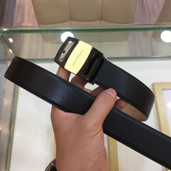 Gold Ferragamo flip buckle belt ASS02226